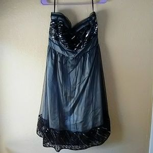 Sassy flashy strapless formal dress